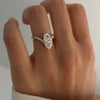 1.50CT-2.50CT Elongated Oval Cut Moissanite Pave Diamond Eve Engagement Ring