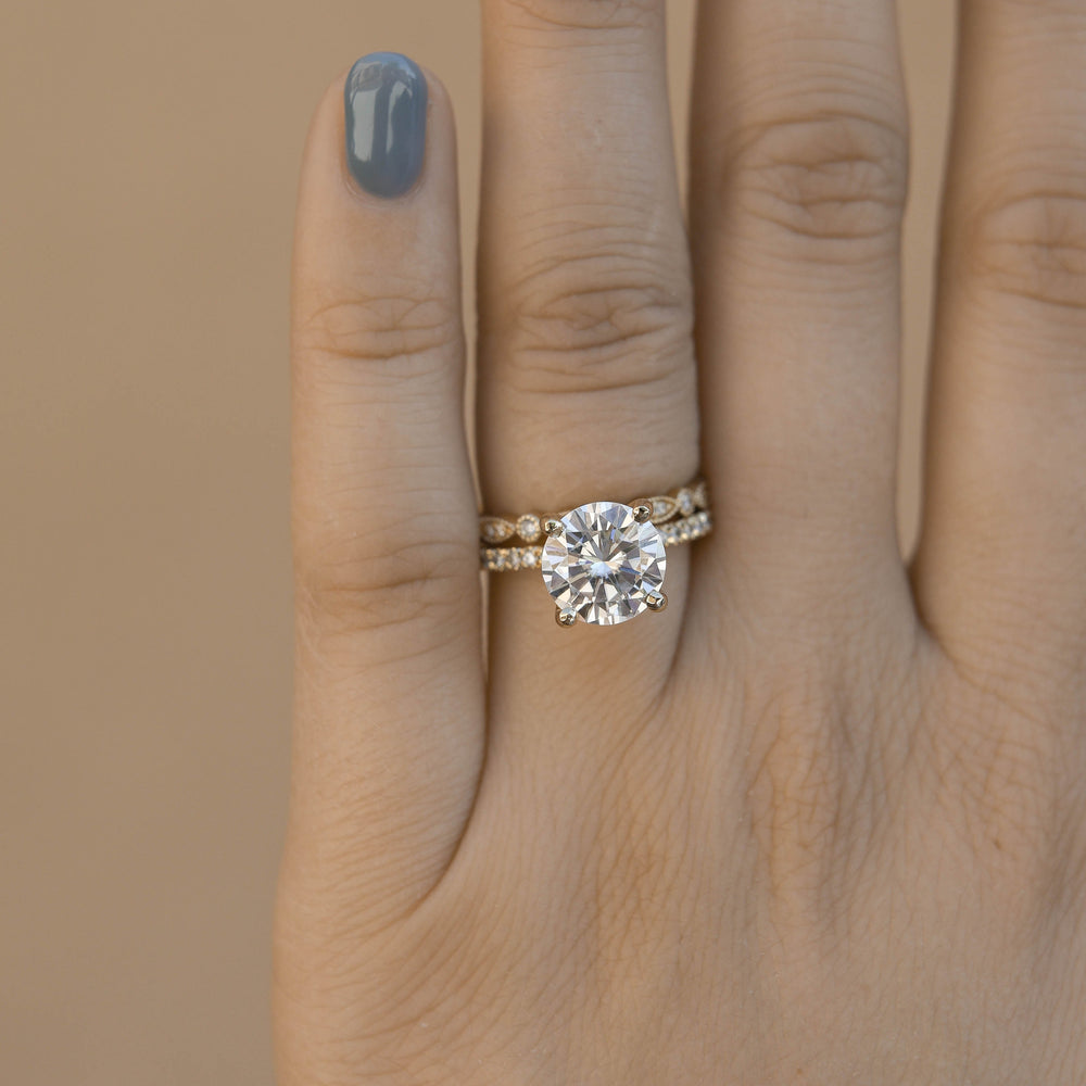 0.18ct Round Brilliant Cut Unique Full Eternity Moissanite Wedding Band
