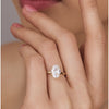 1.5 -3.5 CT Oval CVD Diamond Solitaire Engagement Ring