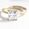 1.50CT Princess Moissanite Solitaire Engagement Ring