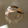 1.50CT-2.50CT Elongated Oval Cut Moissanite Pave Diamond Eve Engagement Ring