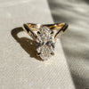1.50CT-2.50CT Elongated Oval Cut Moissanite Pave Diamond Eve Engagement Ring