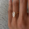 1.50CT-2.50CT Elongated Oval Cut Moissanite Diamond Eve Engagement Ring