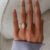 1.50CT-2.50CT Elongated Oval Cut Moissanite Diamond Eve Engagement Ring