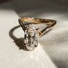 1.50CT-2.50CT Elongated Oval Cut Moissanite Diamond Eve Engagement Ring