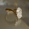 1.50CT-2.50CT Elongated Oval Cut Moissanite Diamond Eve Engagement Ring