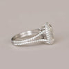 2.29CT Oval Moissanite Halo Split Shank Style Engagement Ring