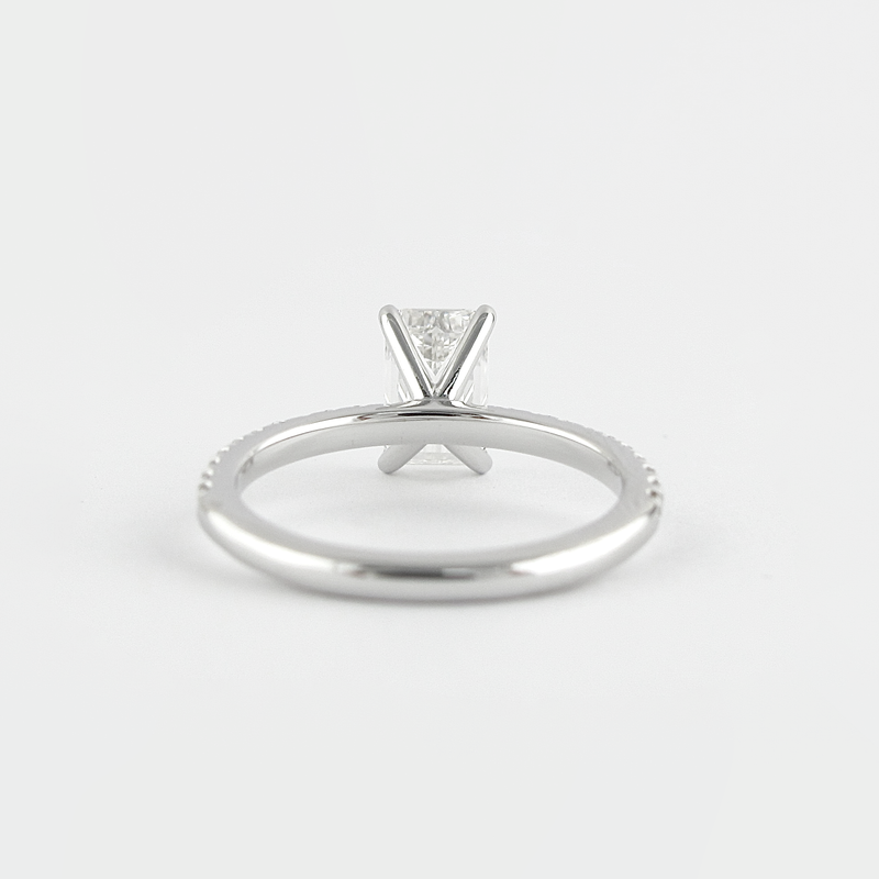 1.60CT Emerald Cut Moissanite Solitaire Engagement Ring