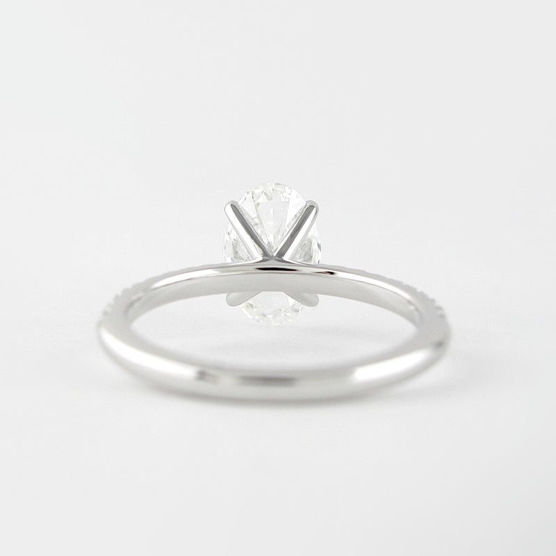 1.91CT Oval Cut Moissanite Solitaire Engagement Ring