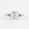 1.20CT Cushion Cut Hidden Halo Split Shank Moissanite Engagement Ring
