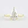 1.50CT Pear Moissanite Solitaire Engagement Ring With Hidden Halo Setting