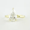 1.60 Ct Pear Solitaire Moissanite Diamond Engagement Ring