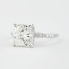 1.80CT Cushion Cut Moissanite Hidden Halo Engagement Ring