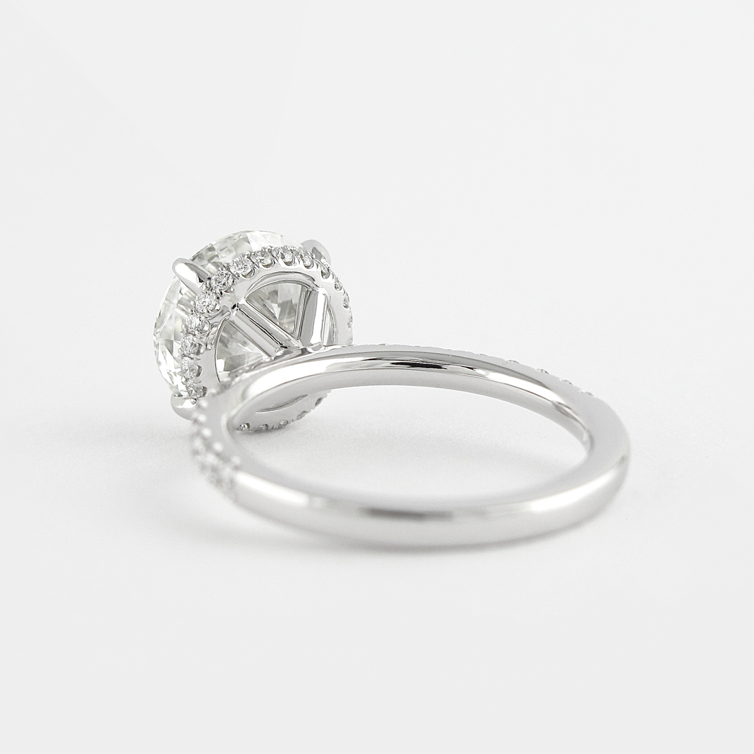 1.53 Ct Round  Solitaire Moissanite Diamond Engagement Ring
