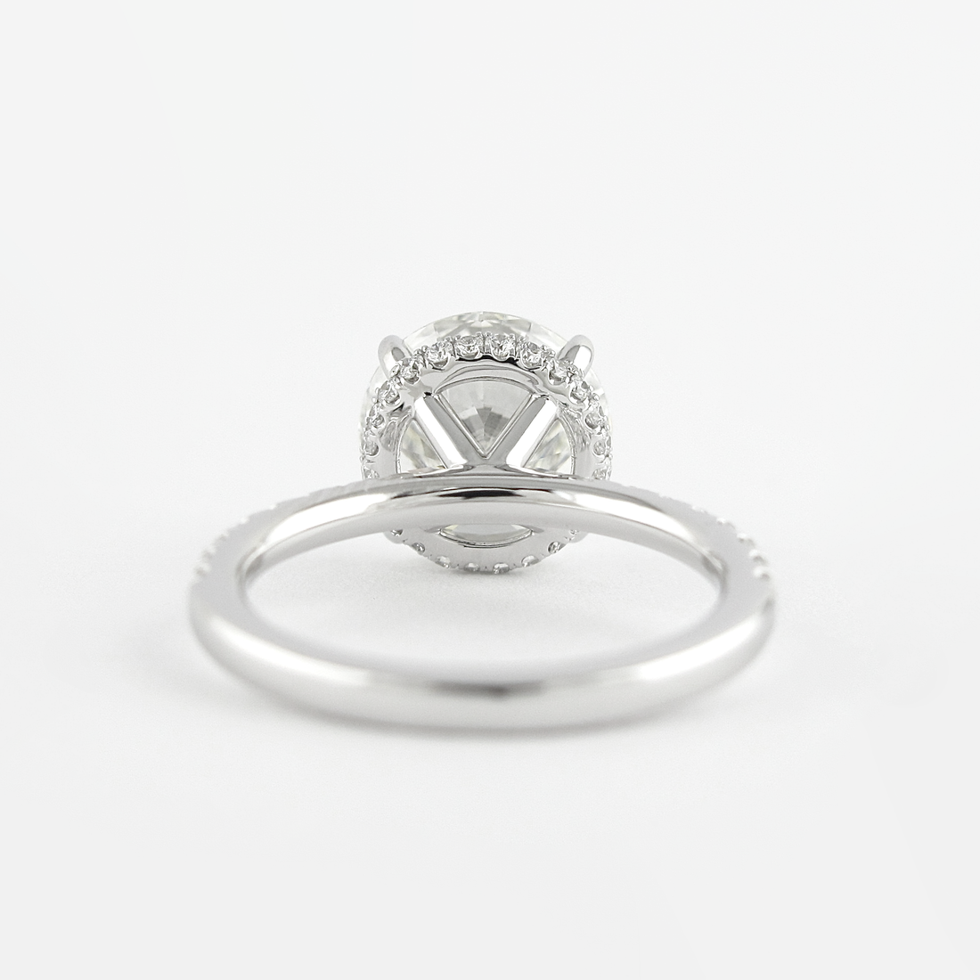 1.53 Ct Round  Solitaire Moissanite Diamond Engagement Ring