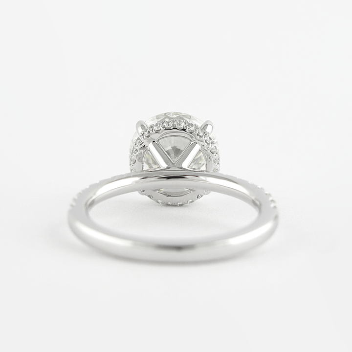 1.53 Ct Round  Solitaire Moissanite Diamond Engagement Ring