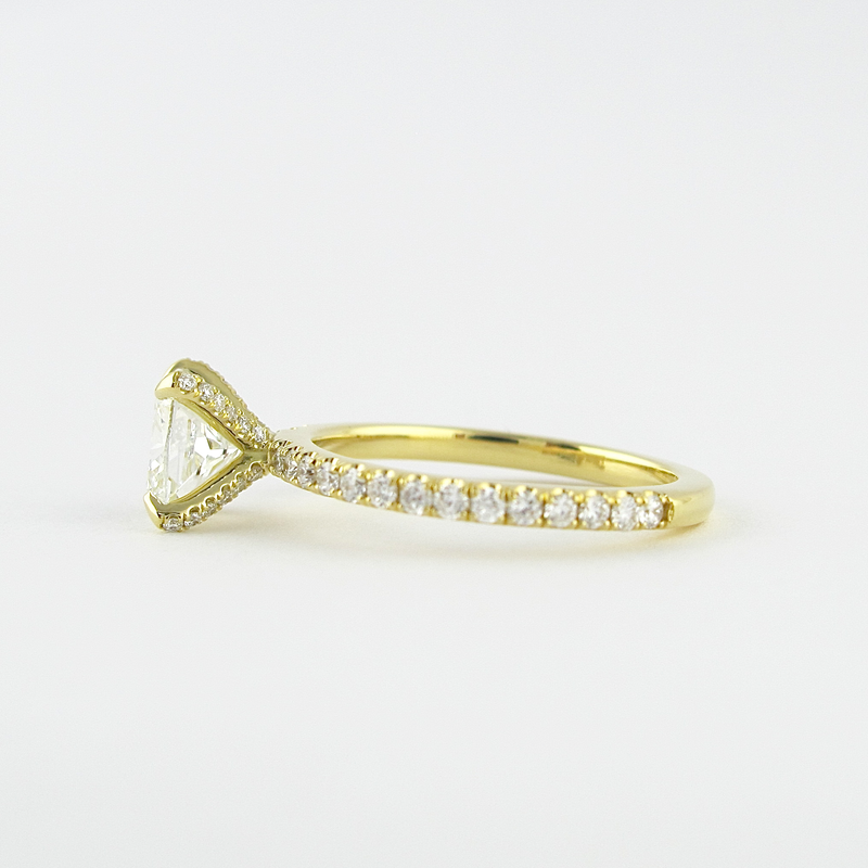 1.20CT Cushion Cut Solitaire Moissanite Engagement Ring