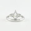 1.50CT Pear Cut Moissanite 3 Stone Engagement Ring in 14K White Gold