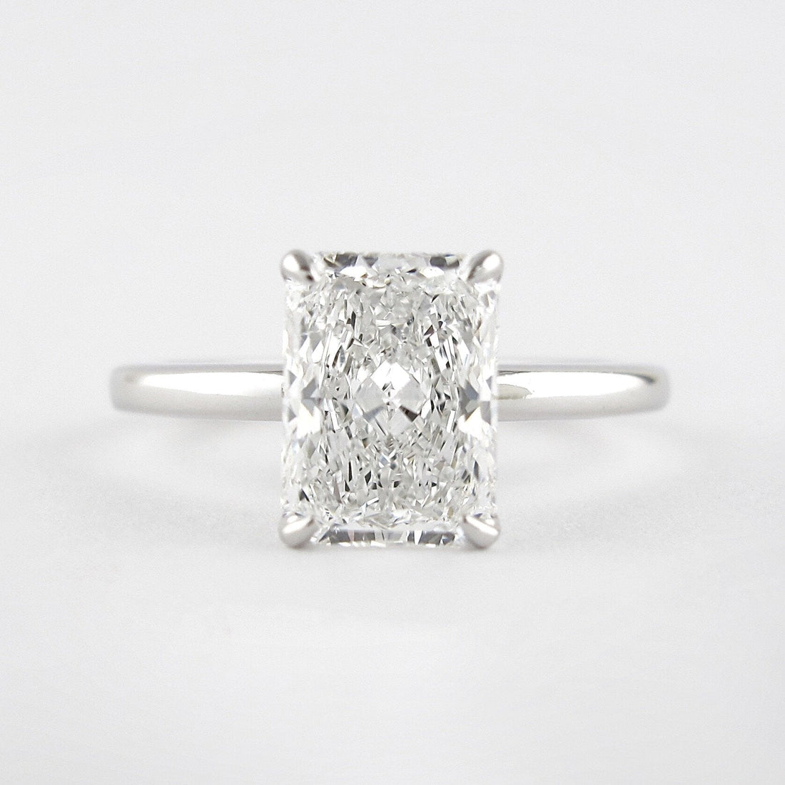 1.80CT Radiant Cut Moissanite Solitaire Engagement Ring