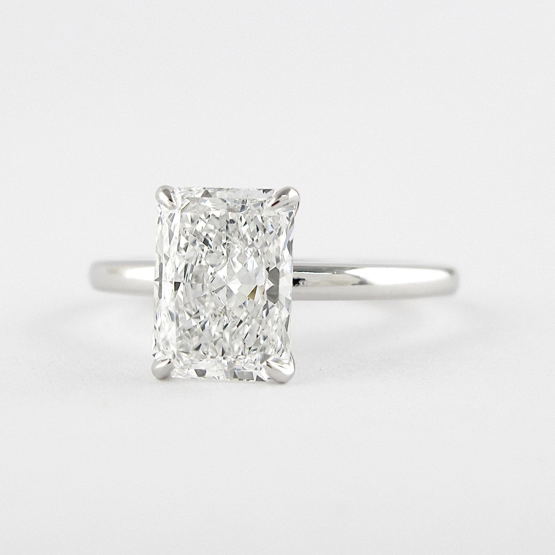1.80CT Radiant Cut Moissanite Solitaire Engagement Ring