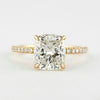 1.50CT Cushion Cut Hidden Halo Pave Moissanite Engagement Ring