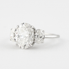 1.91CT Oval Cut Moissanite 3 Stone Engagement Ring