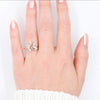 0.6CT Marquis Cut Floral Art Deco Style Moissanite Engagement Ring