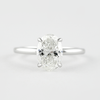 0.84CT Oval Cut Moissanite Solitaire Style Engagement Ring
