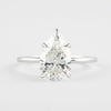 1.50CT Pear Cut Solitaire Moissanite Engagement Ring