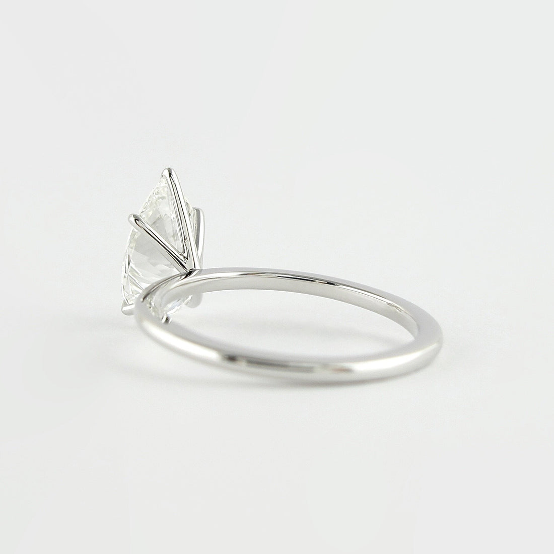1.50CT Pear Cut Solitaire Moissanite Engagement Ring