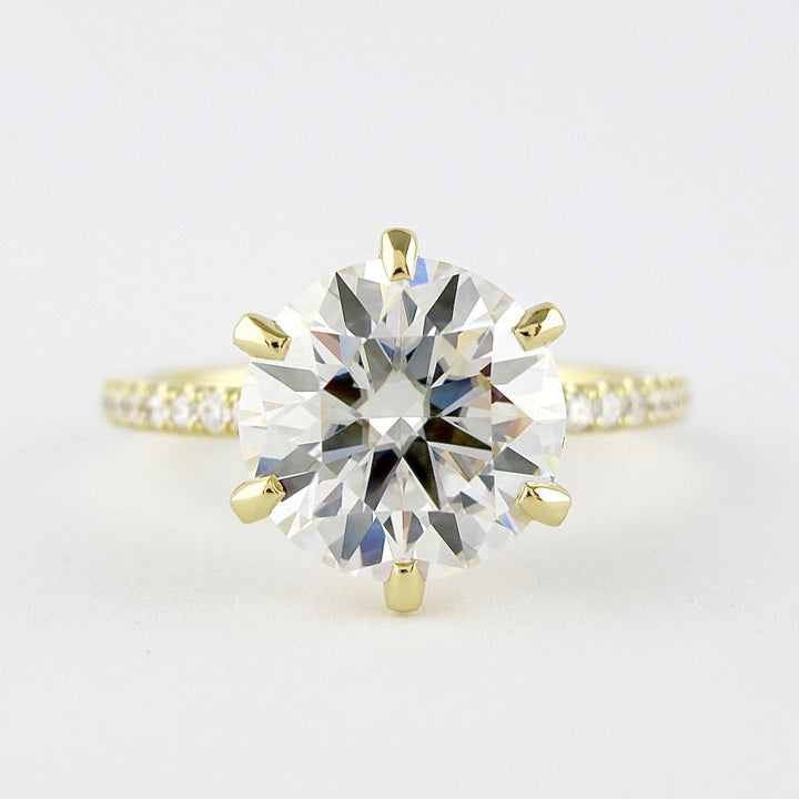 1.90CT Round Cut Moissanite Solitaire Diamond Prong Engagement Ring