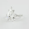 2.48 Ct Pear Solitaire Moissanite Diamond Engagement Ring