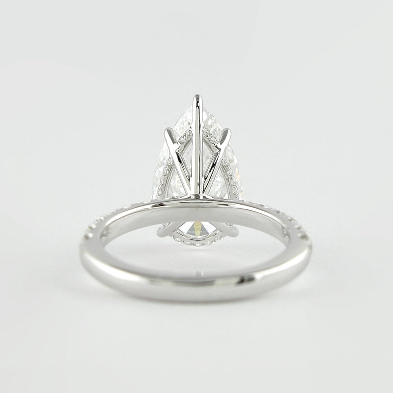 2.48 Ct Pear Solitaire Moissanite Diamond Engagement Ring