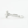 1.91CT Oval Cut Moissanite Hidden Halo Pave Setting Engagement Ring