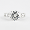 1.40CT Round Cut Moissanite Pave Style Engagement Ring