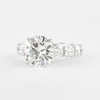 1.40CT Round Cut Moissanite Pave Style Engagement Ring
