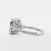2.75CT Cushion Cut Moissanite Halo Diamond Engagement Ring