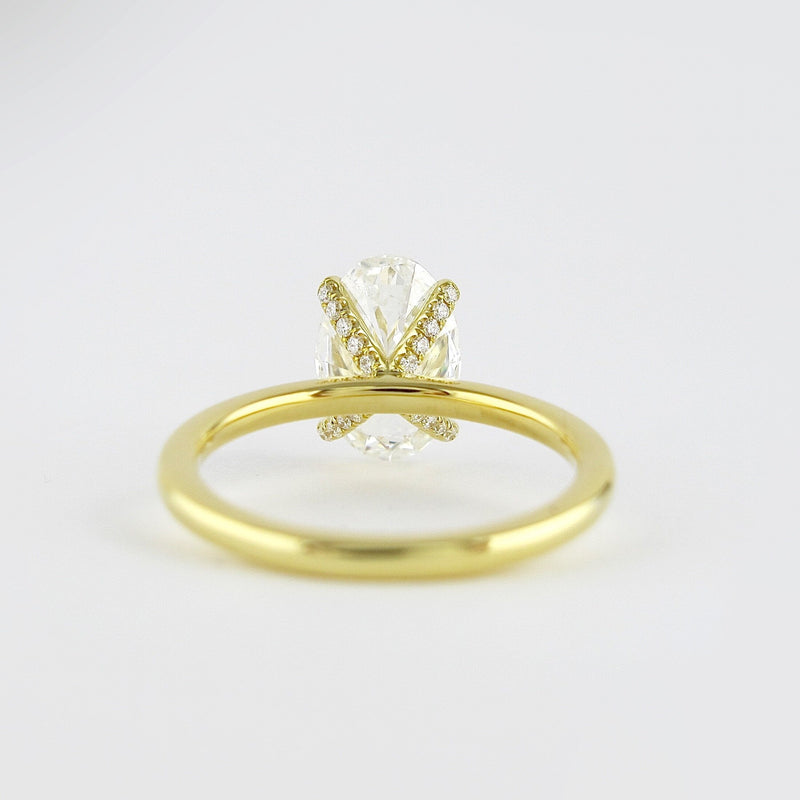 2.48 Ct Oval Cut Moissanite Solitaire Diamond Engagement Ring