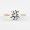 1.50CT Round Moissanite Solitaire Two Tone  Engagement Ring