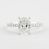 1.80CT Radiant Cut Moissanite Solitaire Pave Setting Engagement Ring