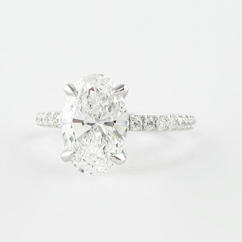 1.33CT Oval Cut Solitaire Moissanite Engagement Ring