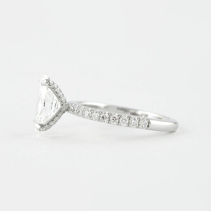 1.33CT Oval Cut Solitaire Moissanite Engagement Ring