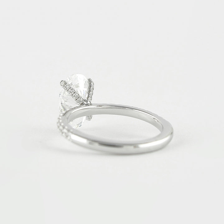1.33CT Oval Cut Solitaire Moissanite Engagement Ring