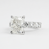 1.50CT Cushion Cut Moissanite Pave Style Engagement Ring