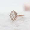 2.0 CT Oval Cut Moissanite Halo Engagement Ring