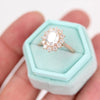 2.0 CT Oval Cut Moissanite Halo Engagement Ring