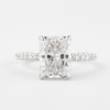 1.80CT Radiant Cut Hidden Halo Moissanite Engagement Ring in 14K White Gold