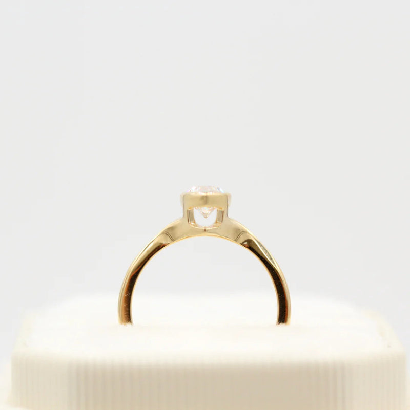 1CT Marquis Cut Moissanite Solitaire Engagement Ring