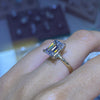 1.0 - 3.0 CT Emerald CVD Diamond Solitaire Engagement Ring