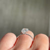 1.50-3.50  CT Cushion CVD Diamond Pave Setting Engagement Ring
